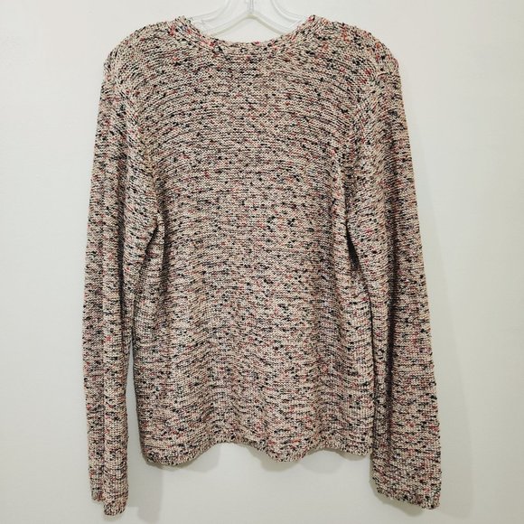 JH Collectibles stretchy confetti open knit button up cardigan woman's size L - Picture 3 of 8